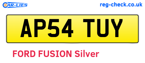 AP54TUY are the vehicle registration plates.