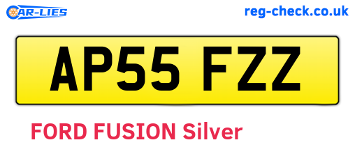 AP55FZZ are the vehicle registration plates.