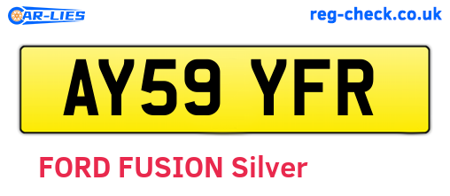 AY59YFR are the vehicle registration plates.