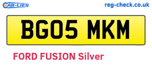 BG05MKM are the vehicle registration plates.