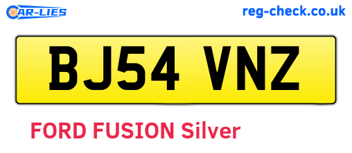 BJ54VNZ are the vehicle registration plates.