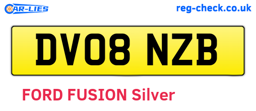 DV08NZB are the vehicle registration plates.