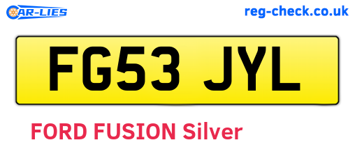 FG53JYL are the vehicle registration plates.
