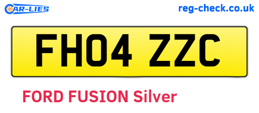 FH04ZZC are the vehicle registration plates.