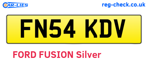 FN54KDV are the vehicle registration plates.