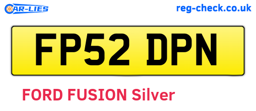 FP52DPN are the vehicle registration plates.