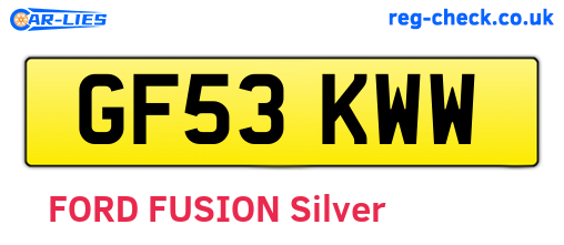 GF53KWW are the vehicle registration plates.