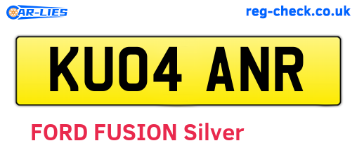 KU04ANR are the vehicle registration plates.