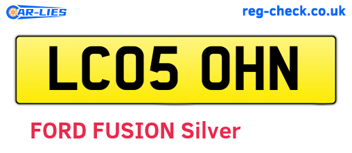 LC05OHN are the vehicle registration plates.