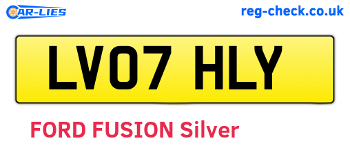 LV07HLY are the vehicle registration plates.