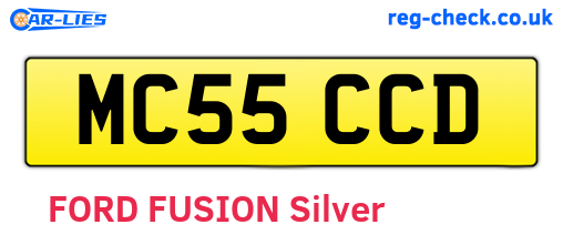 MC55CCD are the vehicle registration plates.