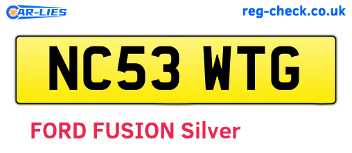 NC53WTG are the vehicle registration plates.