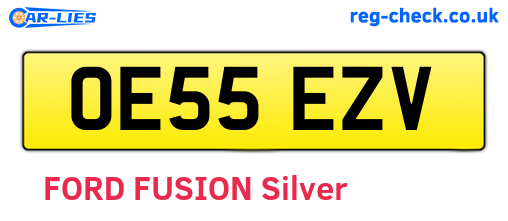 OE55EZV are the vehicle registration plates.
