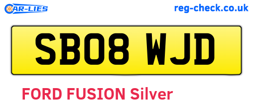 SB08WJD are the vehicle registration plates.