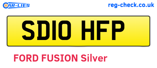 SD10HFP are the vehicle registration plates.