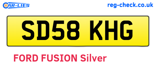 SD58KHG are the vehicle registration plates.