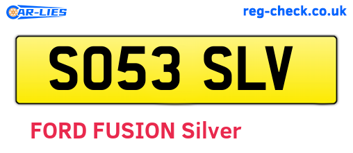 SO53SLV are the vehicle registration plates.