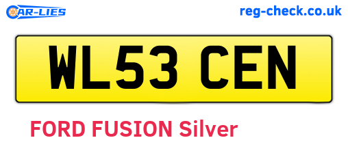 WL53CEN are the vehicle registration plates.