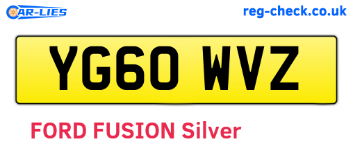 YG60WVZ are the vehicle registration plates.