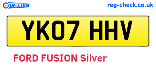 YK07HHV are the vehicle registration plates.