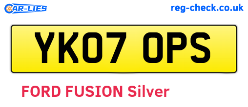 YK07OPS are the vehicle registration plates.