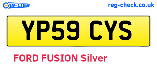 YP59CYS are the vehicle registration plates.