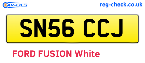 SN56CCJ are the vehicle registration plates.