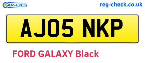 AJ05NKP are the vehicle registration plates.