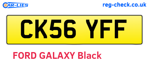 CK56YFF are the vehicle registration plates.