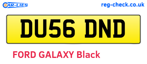 DU56DND are the vehicle registration plates.