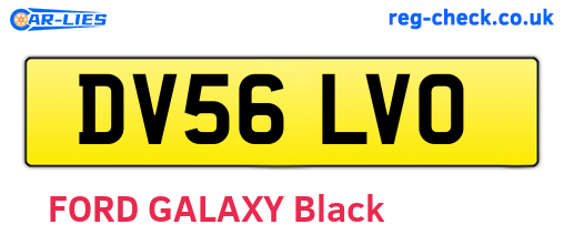 DV56LVO are the vehicle registration plates.