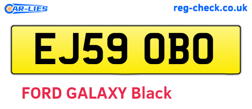 EJ59OBO are the vehicle registration plates.