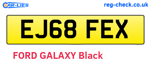 EJ68FEX are the vehicle registration plates.