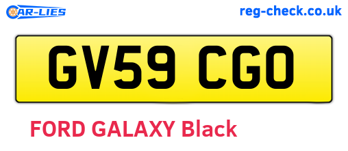 GV59CGO are the vehicle registration plates.