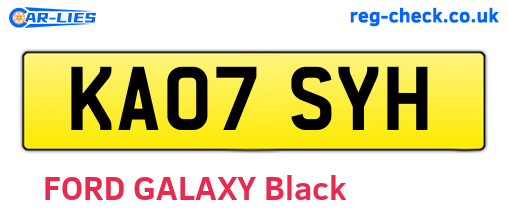 KA07SYH are the vehicle registration plates.