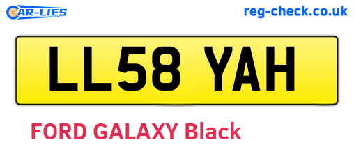 LL58YAH are the vehicle registration plates.
