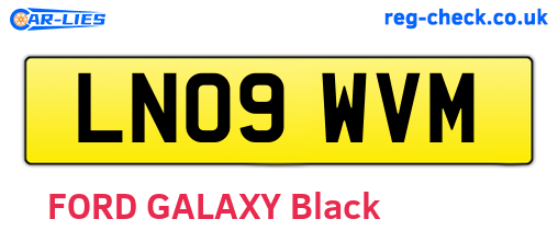 LN09WVM are the vehicle registration plates.