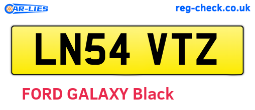 LN54VTZ are the vehicle registration plates.