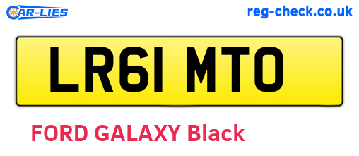 LR61MTO are the vehicle registration plates.