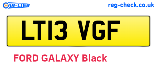 LT13VGF are the vehicle registration plates.