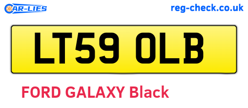 LT59OLB are the vehicle registration plates.