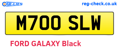 M700SLW are the vehicle registration plates.