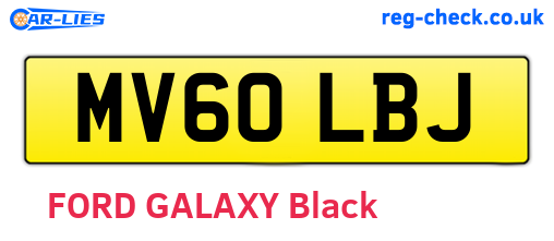 MV60LBJ are the vehicle registration plates.