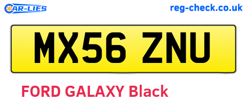 MX56ZNU are the vehicle registration plates.