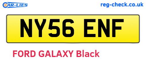 NY56ENF are the vehicle registration plates.