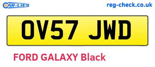 OV57JWD are the vehicle registration plates.