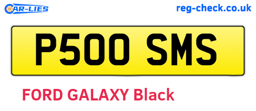 P500SMS are the vehicle registration plates.