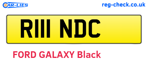R111NDC are the vehicle registration plates.