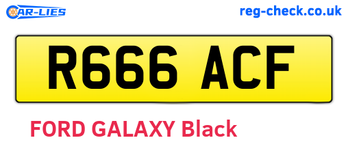 R666ACF are the vehicle registration plates.