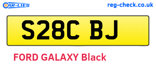 S28CBJ are the vehicle registration plates.